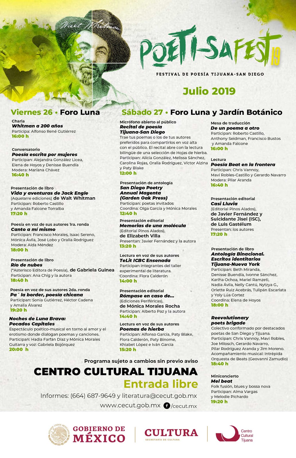 Festival de Poesía Tijuana-San Diego llega a su décima edición en el CECUT