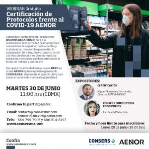 Webinar: Certificación de Protocolos frente al COVID-19